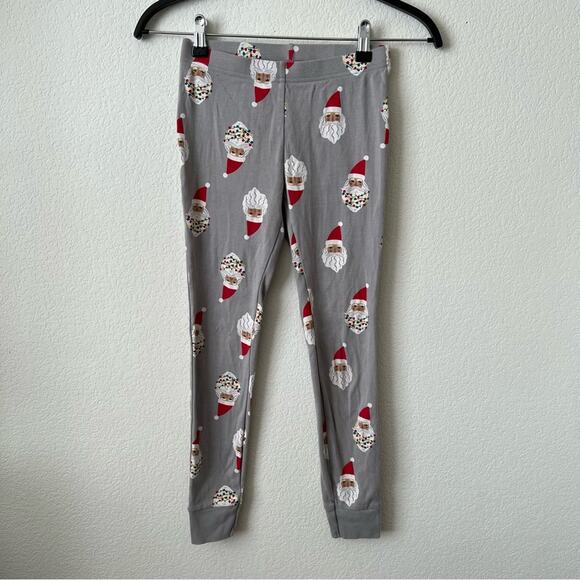 Old Navy gray red Santa print pajama pj legging pants - Picture 1 of 4
